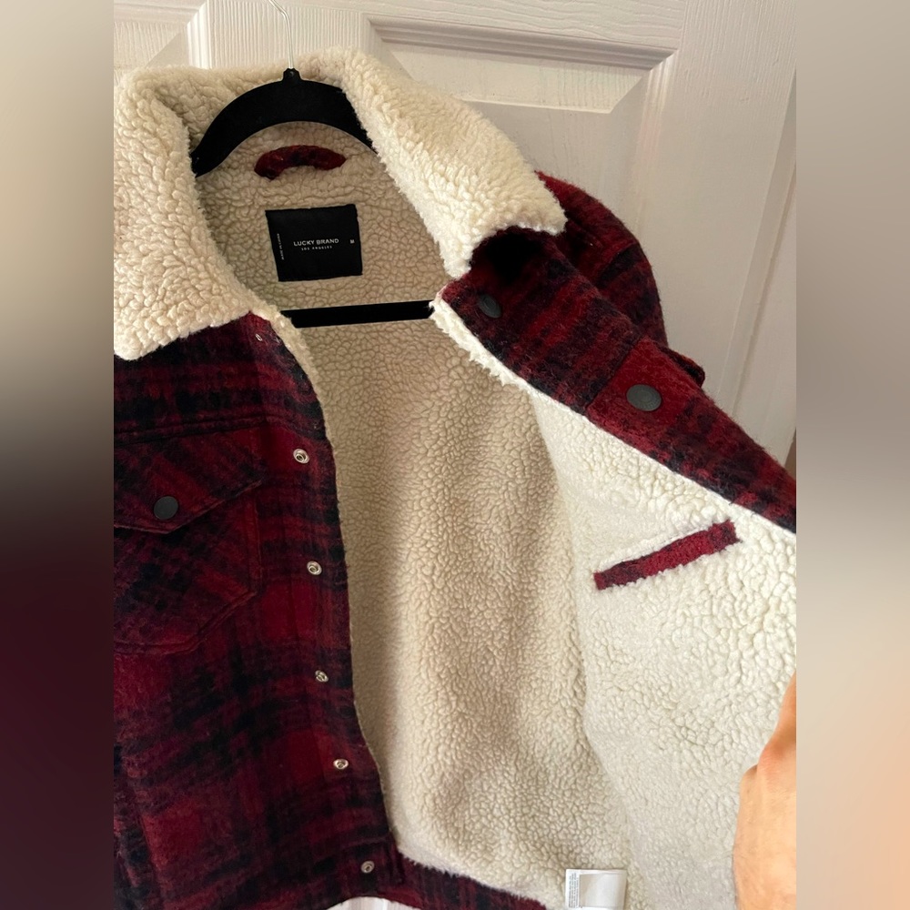 Men’s lucky brand trucker Sherpa jacket
